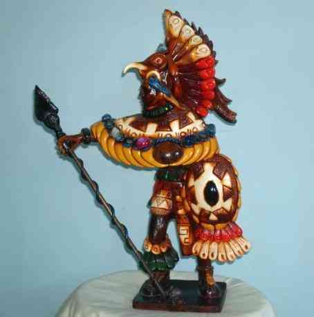 GUERREROS AZTECAS CON CUARZOS Y PIEDRA DE OBSIDIANA, OFERTA!!, Cosio